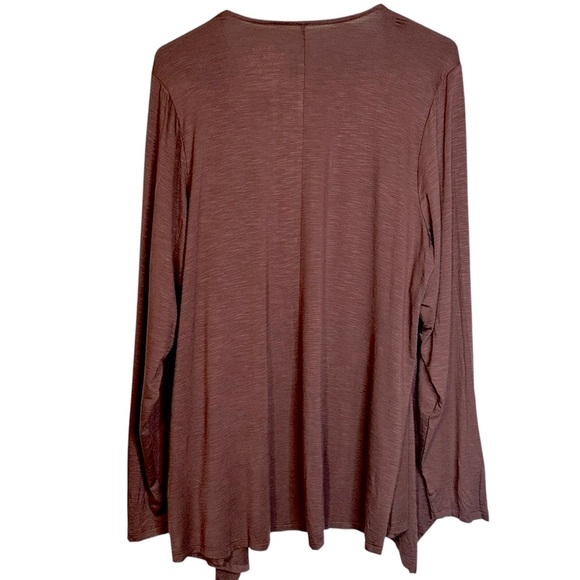 Torrid Brown Super Soft LS Slub Knit Draped Cardigan Plus 2X 18-20 NWT 13587040 - Picture 5 of 12